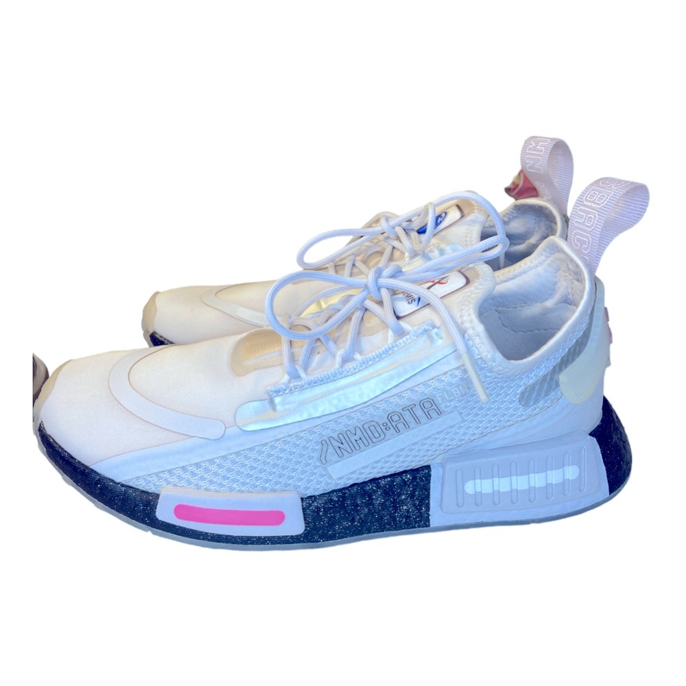 Adidas Womens Originals X NASA NMD R1 Spectoo Casual Lace Up Shoes Size 6